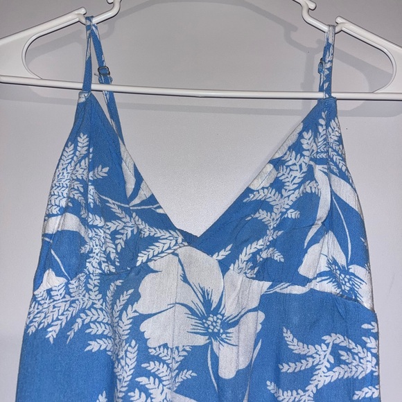 Hawaiian print Billabong Dress, blue and White, Size Small - Picture 4 of 7